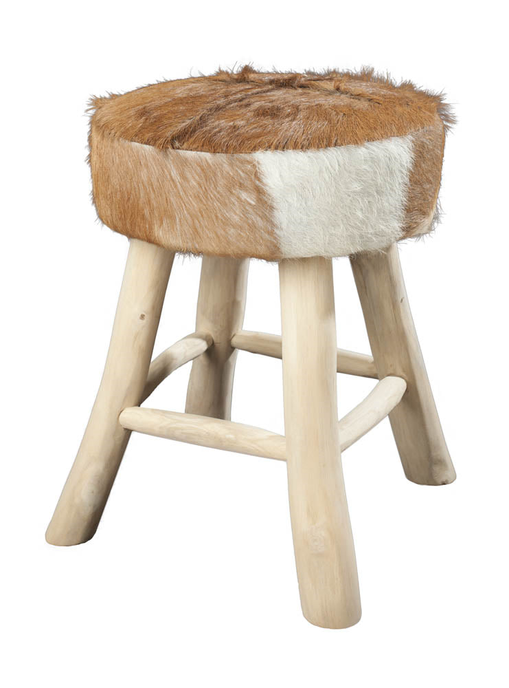 Krukje met geitenleer 40x40