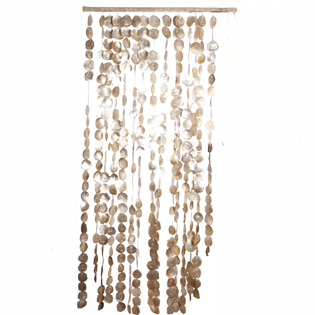 Schelpengordijn goud